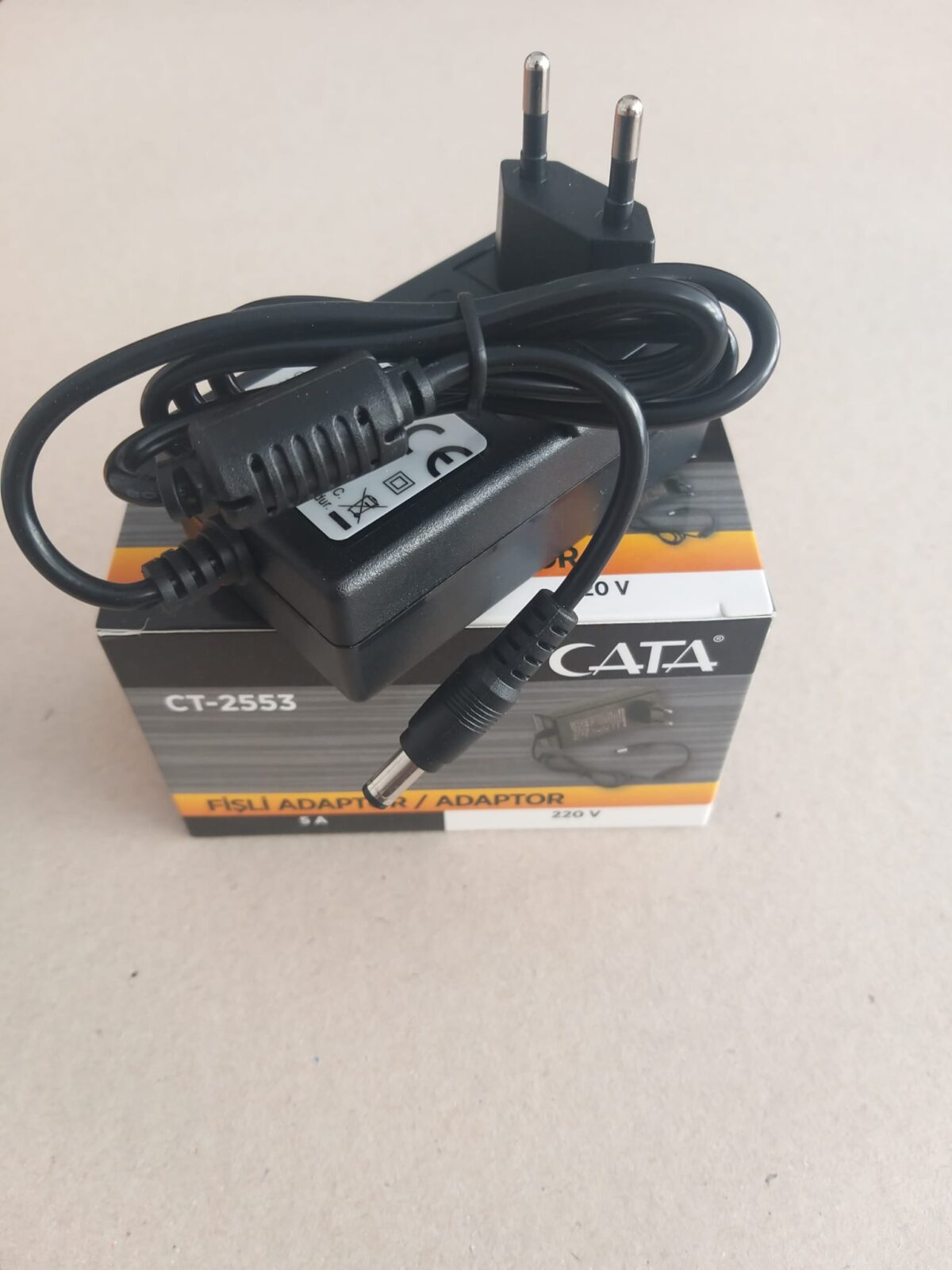 CATA 2553-3 Cata CT-2553 1m 60W 5A 5.5X2.5  Fişli Adaptör - Görsel 4