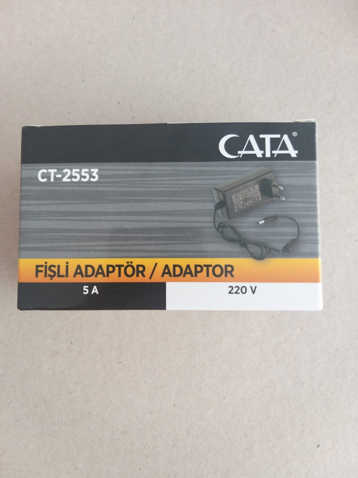 CATA 2553-4 Cata CT-2553 1m 60W 5A 5.5X2.5  Fişli Adaptör - Görsel 3