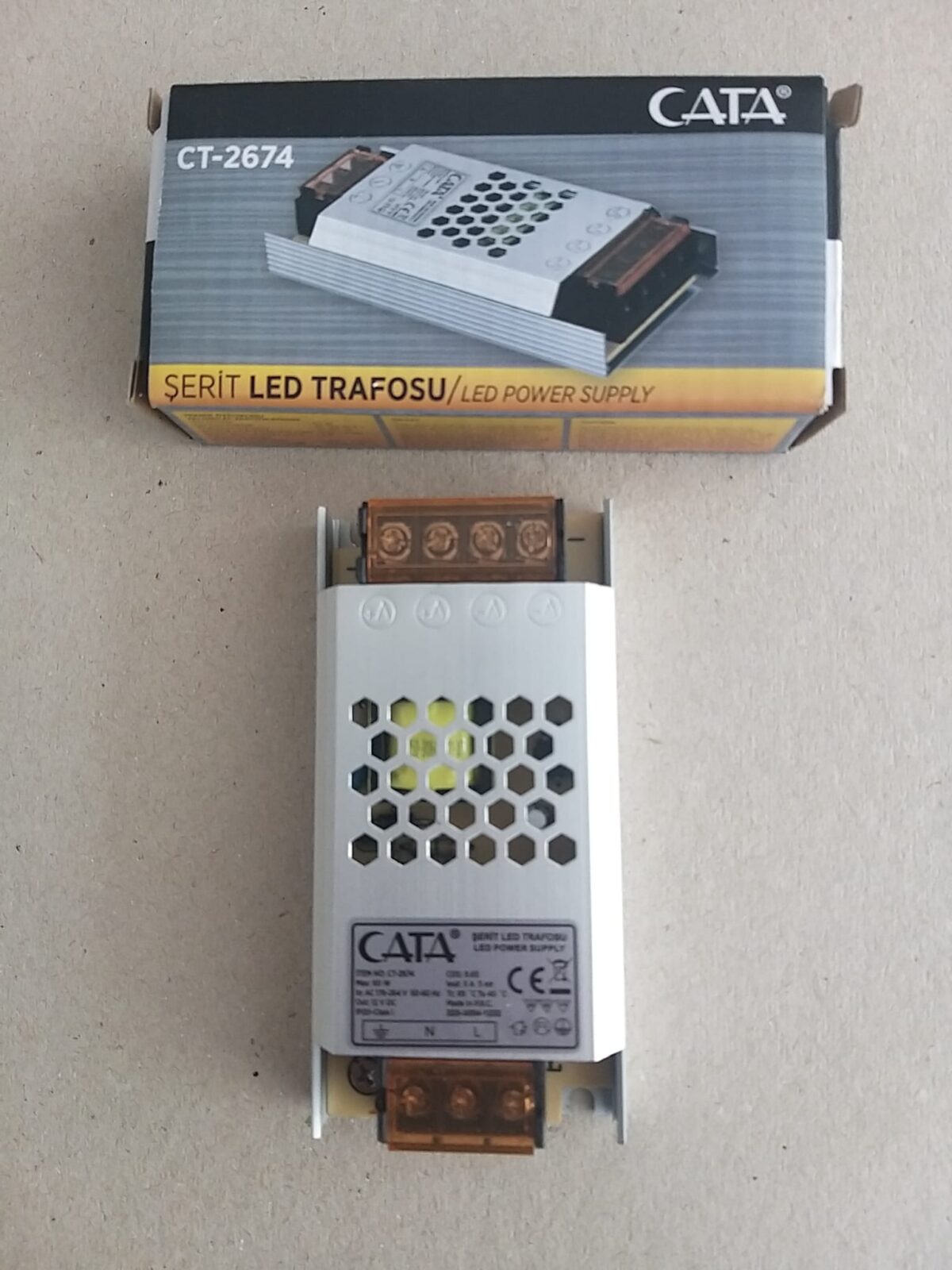 CATA CT-2674 5 AMPER 60W SÜPER SLİM ŞERİT LED TRAFOSU - Görsel 1