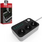 AKIM KORUMALI PRİZ ÜÇLÜ ANAHTARLI 6XUSB ŞARJ 1.6MT