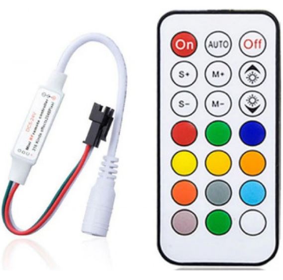 KUMANDALI-KONTUROLCU-1 WS2812B ADRESLENEBİLİR ŞERİT LED KUMANDALI 21 TUŞLU - Görsel 2
