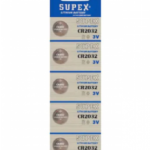 Supex Extra Long Battery CR2032 3V Lityum Düğme Pil 5'li