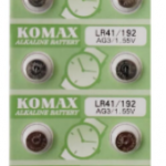 KOMAX Pil Düğme Ag3 Lr41h 1.5V 10Lu Paket