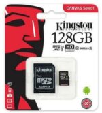 Kingston 128GB Micro Sd Canvas Select Plus 100R A1 C10 Card + ADP Hafıza Kartı