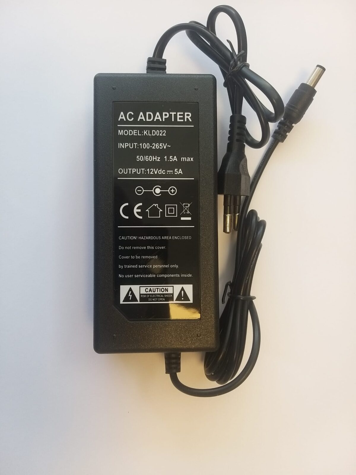 12V 5 Amper 60 Watt 5.5X2.5mm Plastik Masa Tipi Adaptör - Görsel 3