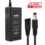 WEKO 24 VOLT - 3 AMPER - 70 WATT ( 5.5*2.5 UÇLU ) YERLİ ÜRETİM MASAÜSTÜ PLASTİK KASA ADAPTÖR