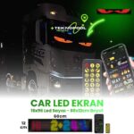 Pixel Led Panel Kişiselleştirilebilir Telefon Kontrollü Yapışkan, Esnek Araç LED'i 10X34 cm